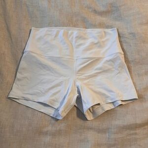 Women’s White High-Waist Performance Shorts